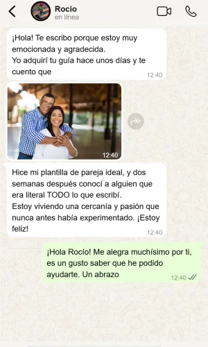 "Hice mi plantilla de pareja ideal y 2 semanas después conocí a alguien que era literal TODO lo que escribí" - Rocío de Perú